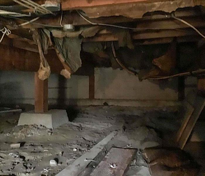 Fire damage in a bedroom in Billings