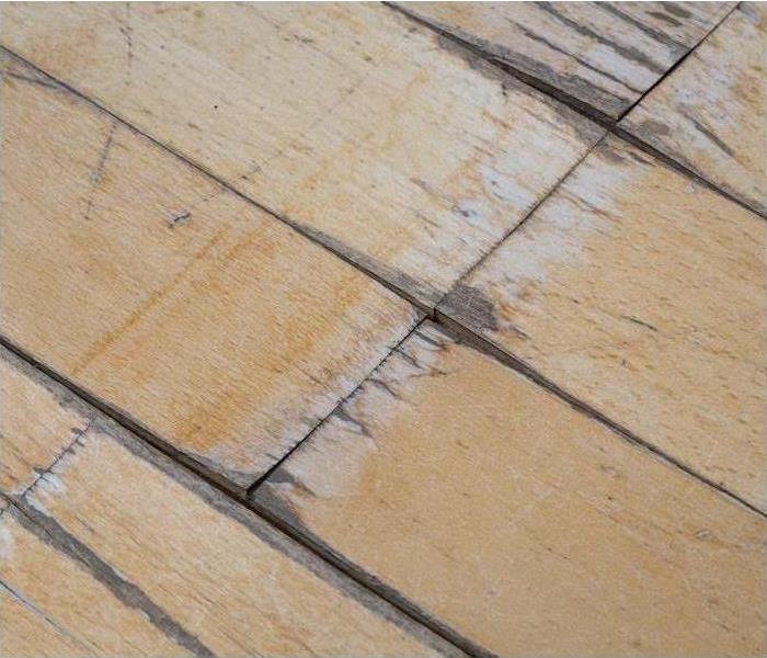 wooden floor with damage