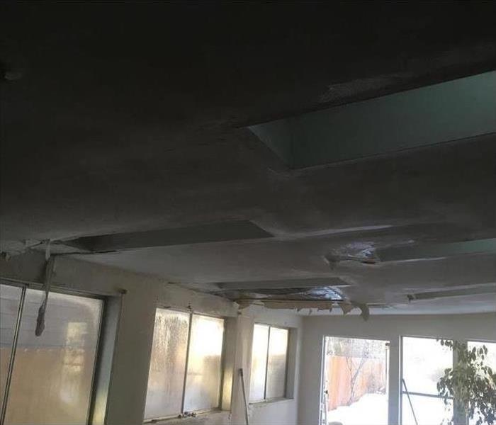 ceiling damaged by water loss